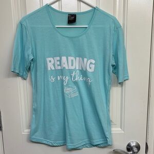 Women's Aqua Graphic Tee